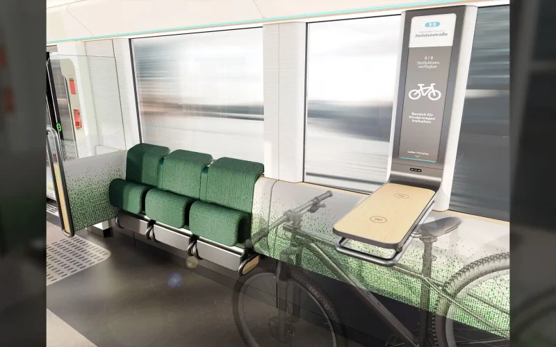 The concept train features ADP's 28.5-inch HiRaso Panel PC, an industrial-grade embedded solution that combines energy-saving display with robust computing capabilities. It delivers clear, dynamic guidance across various applications—from passenger information systems to bicycle and luggage areas, enhancing reliability and creating a seamless travel experience for passengers. - AV Today Magazine