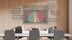 Sennheiser DeviceHub browser-based dashboard showing remote AV monitoring and device health