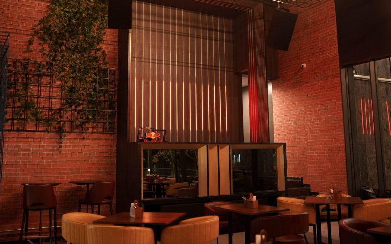 Close-up of d&b audiotechnik 21S subwoofers and 40D amplifiers installed at a Pune nightclub.