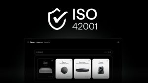 Pleneo Room OS interface showing AI AutoDeploy and adaptive acoustic processing running on edge devices.