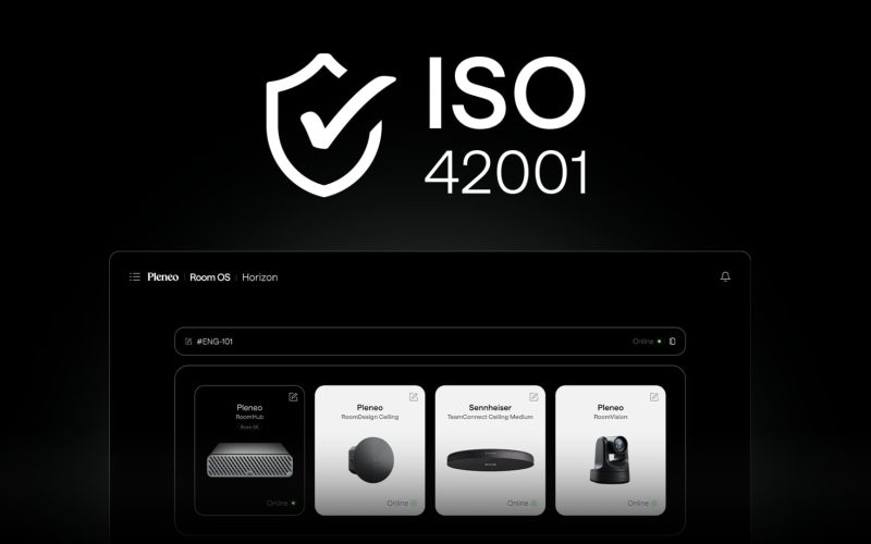 Pleneo Becomes First AV/UC Manufacturer to Achieve ISO 42001 Certification for AI Governance