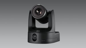 The AVer TR535N 4K PTZ camera featuring its dual-lens design and 30X optical zoom lens.