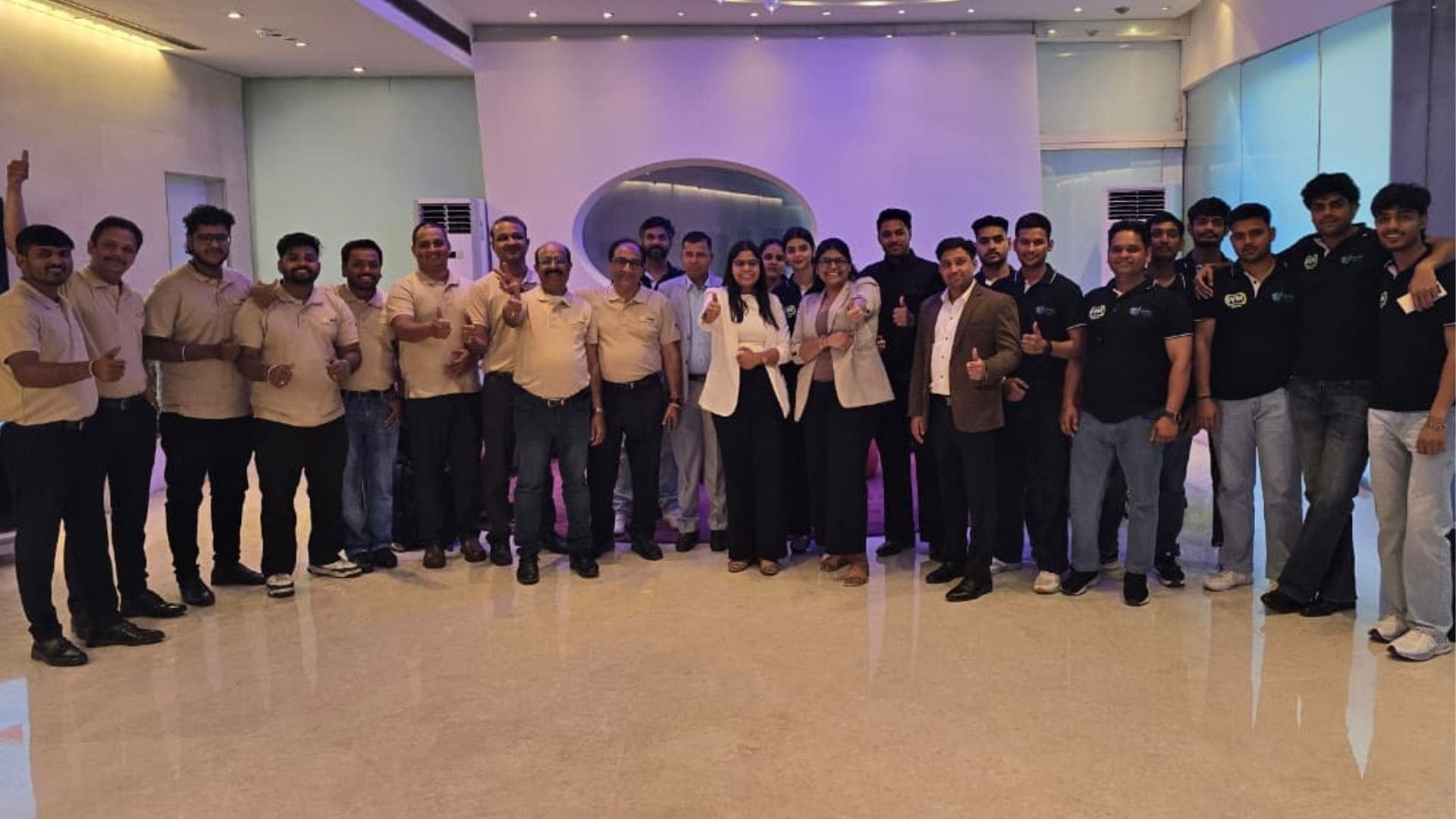 Participants engaged in hands-on training for next-generation collaboration technologies.