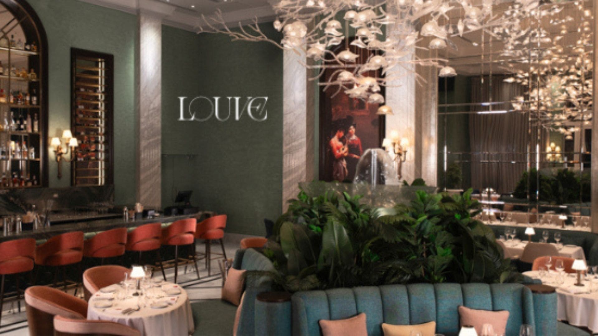 Refined interior of Louve Delhi featuring European architectural elegance and concealed Sonance invisible speakers.