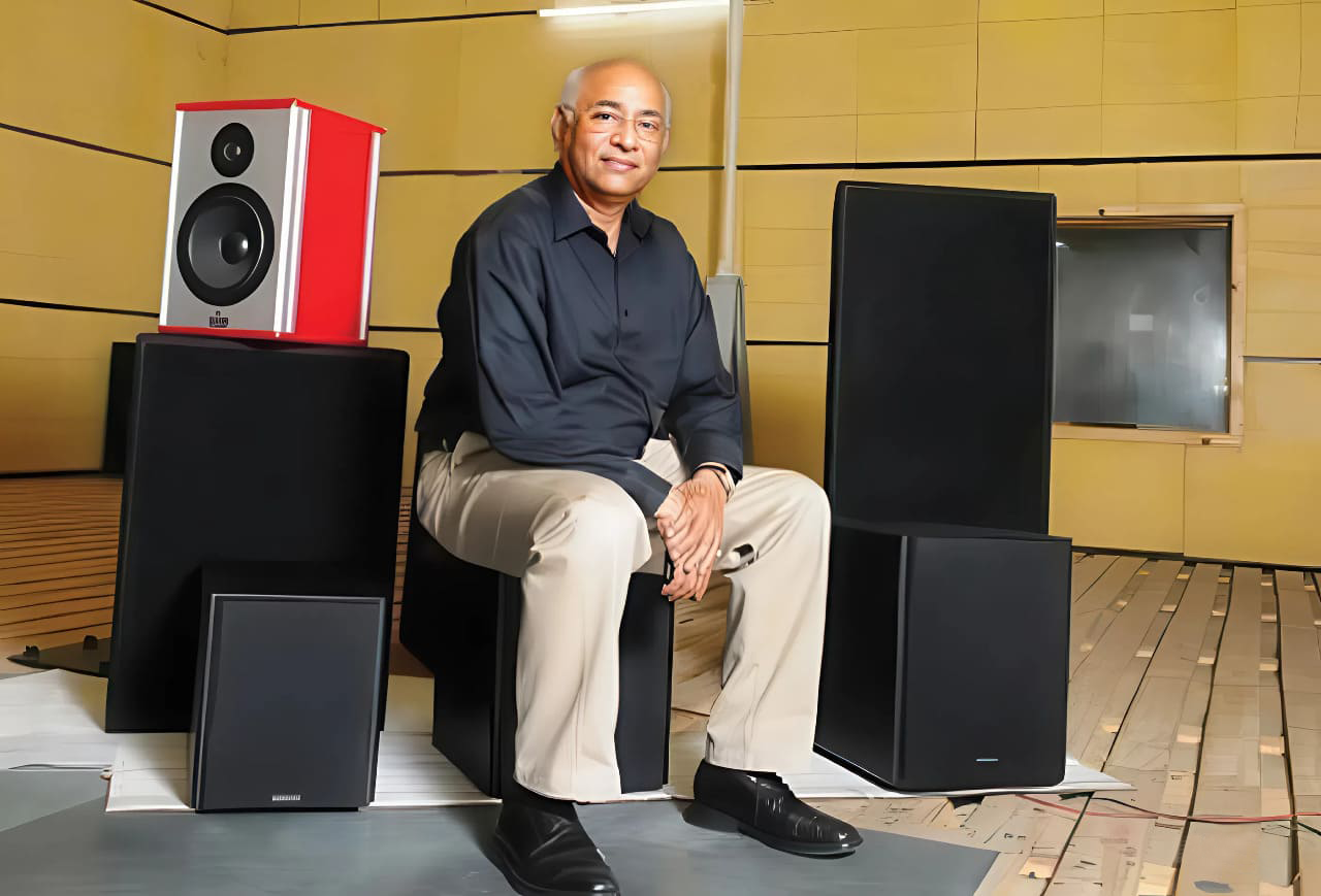 Sonodyne engineers testing acoustic waveguides and transducer prototypes in an anechoic chamber.