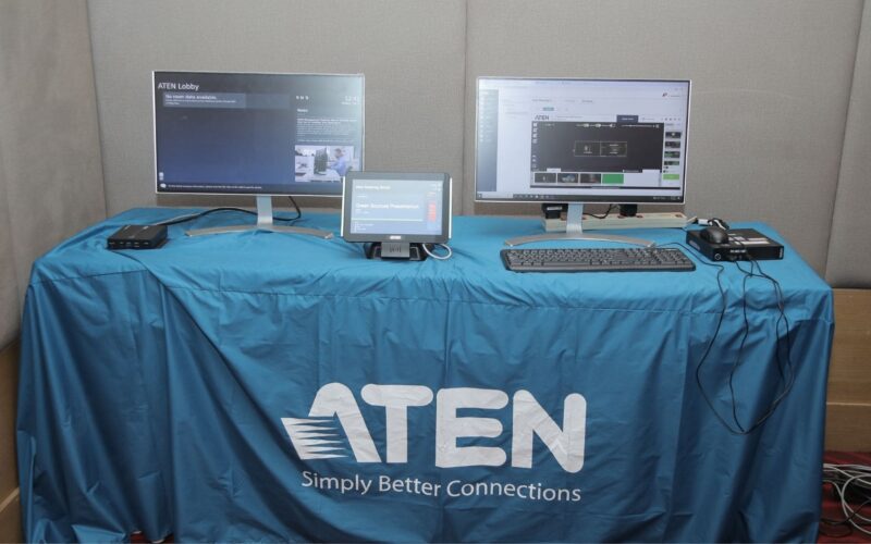 Karim Darwish, Country Manager of ATEN India, speaking at the event