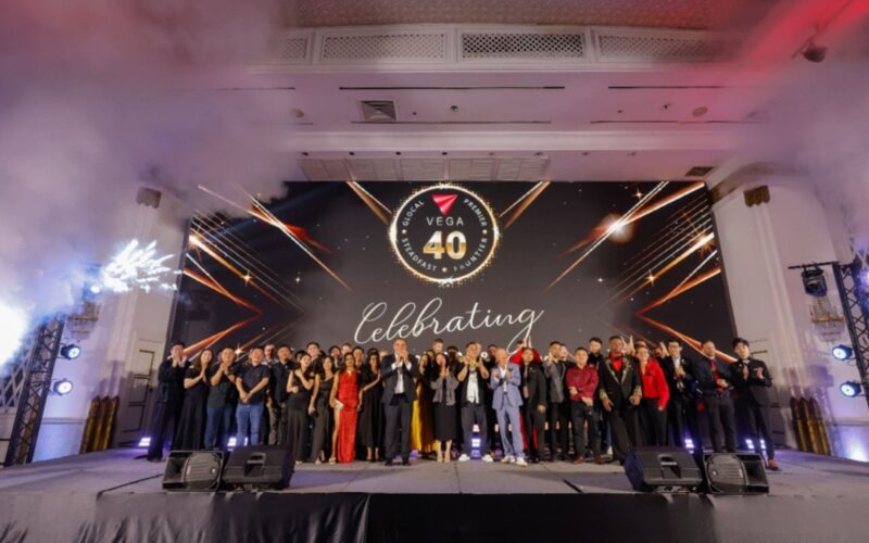 VEGA CEO Steve Medeiros delivering the keynote speech during the company's 40th anniversary celebration in Bangkok.
