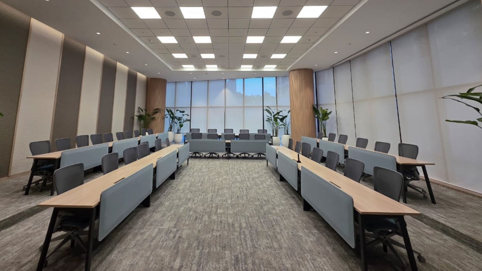 Ajanta Pharma training facility featuring a seamless integrated audio solution