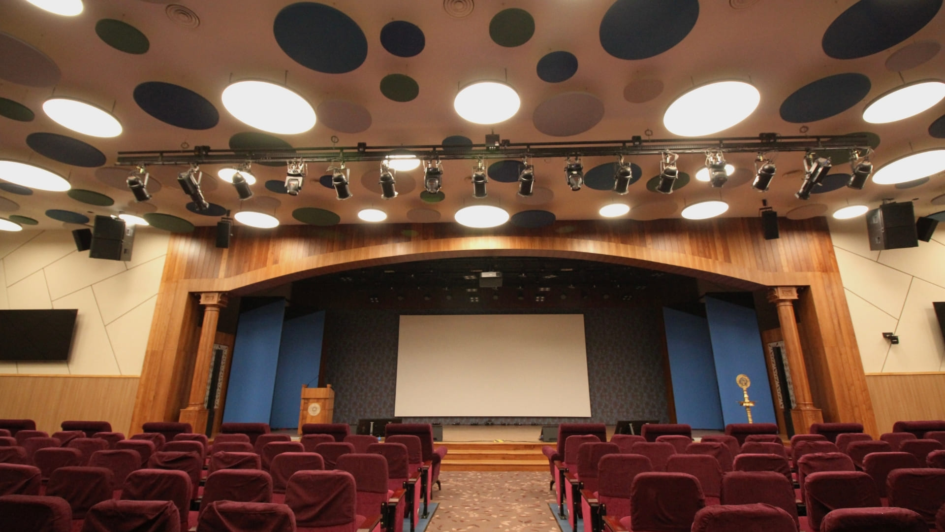 d&b CCL subwoofers installed in Christ University auditorium