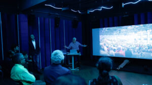 Qubix Experience Centre featuring immersive home theatre, podcast studio and smart living room.