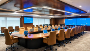SBI dealing room at BKC Mumbai with 288-inch Samsung Micro LED video wall